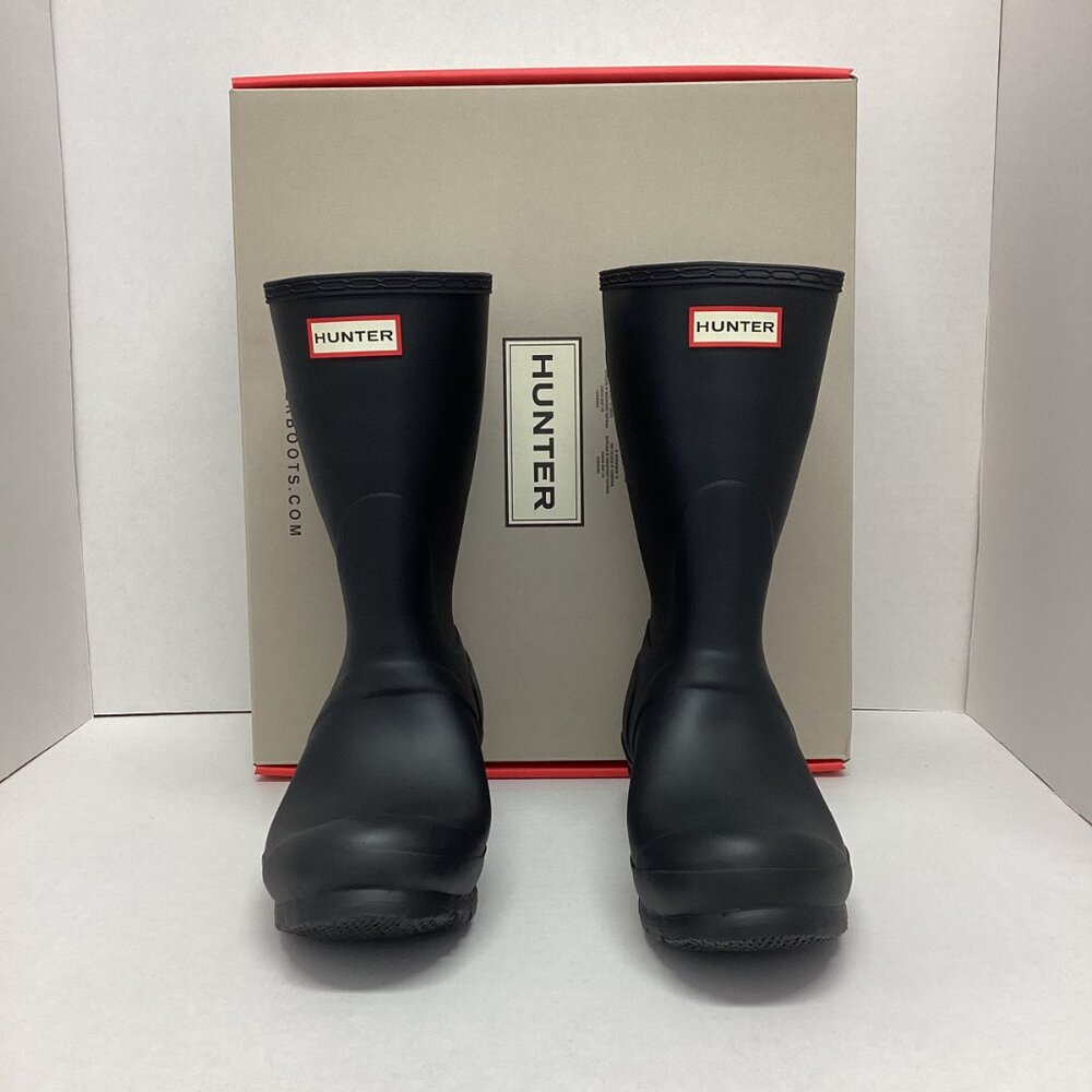 Hunter Women's Original Back Adjustable Short Boots in Size 8, WFS1013RMA-BLK(3)